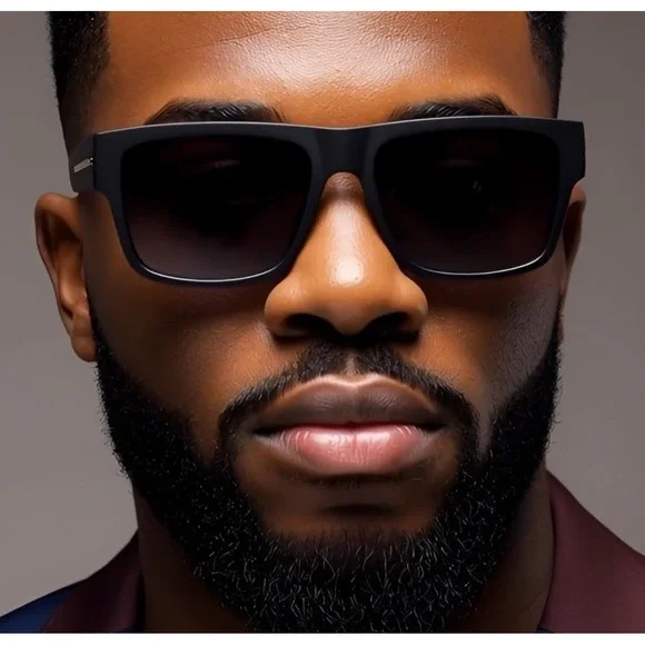 Mens Rectangular Sunglasses Polarized Driving Fishing Shades‎ Black Outdoor Work - Picture 9 of 13